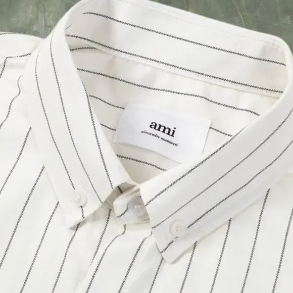 Ami Paris Cream Short Sleeve Shirt